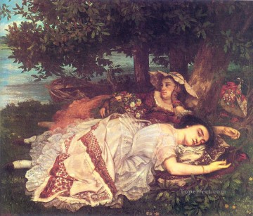  Gustav Obras - Las señoritas a orillas del Sena Realismo pintor Gustave Courbet